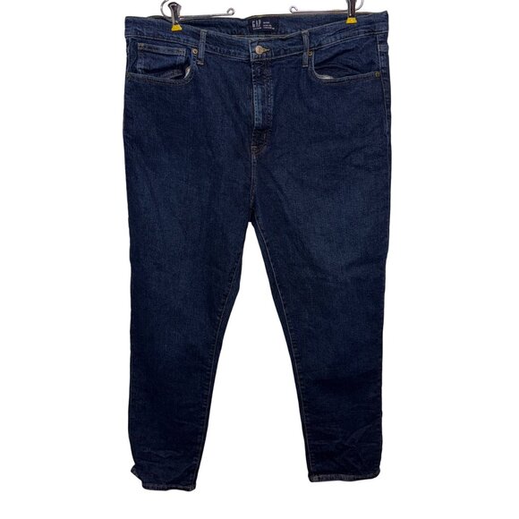 NWOT GAP Denim High Rise Vintage Slim Jeans Size 20/35R Dark Wash - Picture 1 of 7